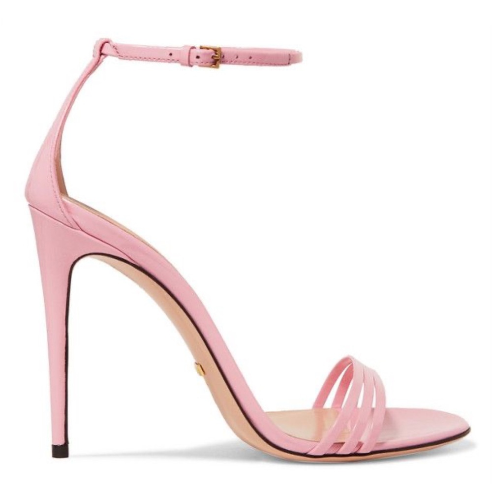 Gucci Pink Patent Leather Ankle Strap Sandals Size 39 ๐ - Picture 4 of 16